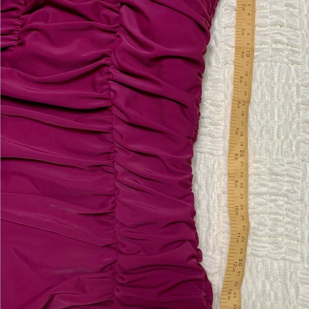 BEACH BASH Plum/Wine Flattering Ruched
Halter Top One Piece
Swimsuit. 3X - Picture 5 of 10